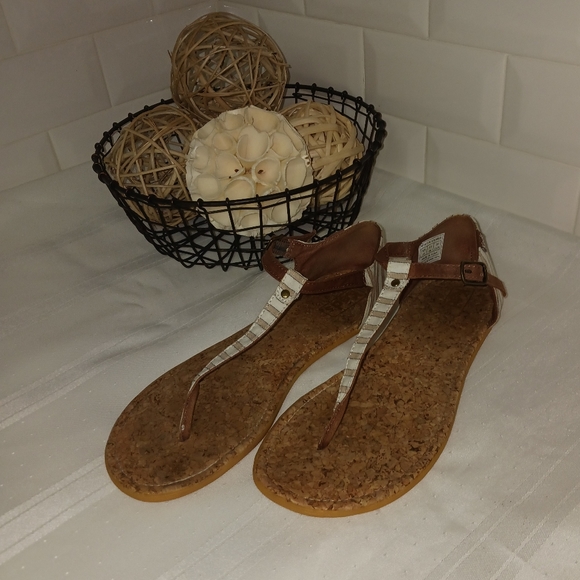 Keds Shoes - Keds Women's Ankle Strap Thong Sandals Slides Flip Flops Size 8.5